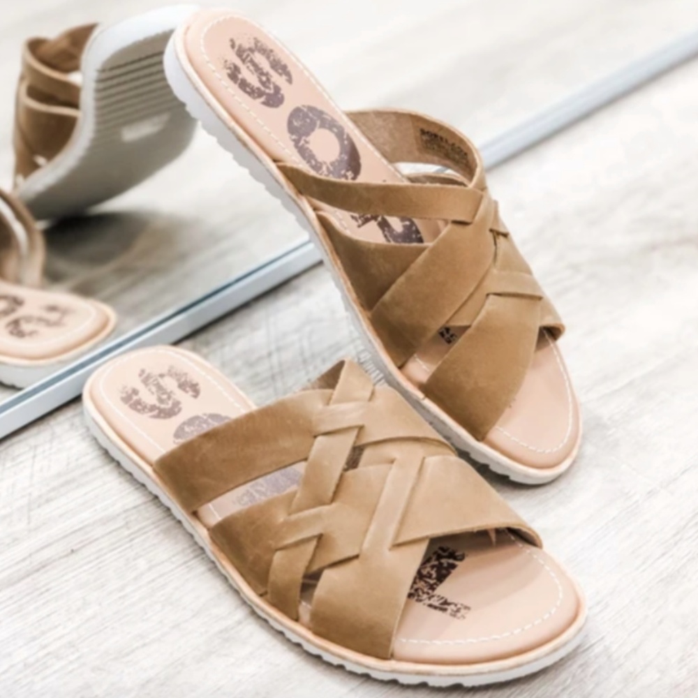 🆕SOREL Platform Slip On Slide Sandal Camel Brown - Picture 2 of 8